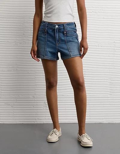 AE Strigid Super High-Waisted Relaxed Denim Utility Short