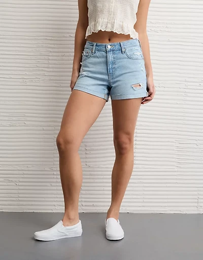 AE Strigid Super High-Waisted Relaxed Denim Short