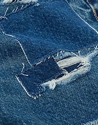 Short décontracté à taille très haute en denim extensible et rigide AE