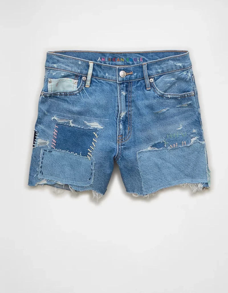 AE Pride 3" Strigid Super High-Waisted Relaxed Denim Short