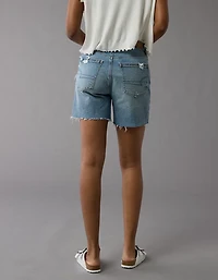 AE 6" Strigid Ripped Super High-Waisted Relaxed Denim Short