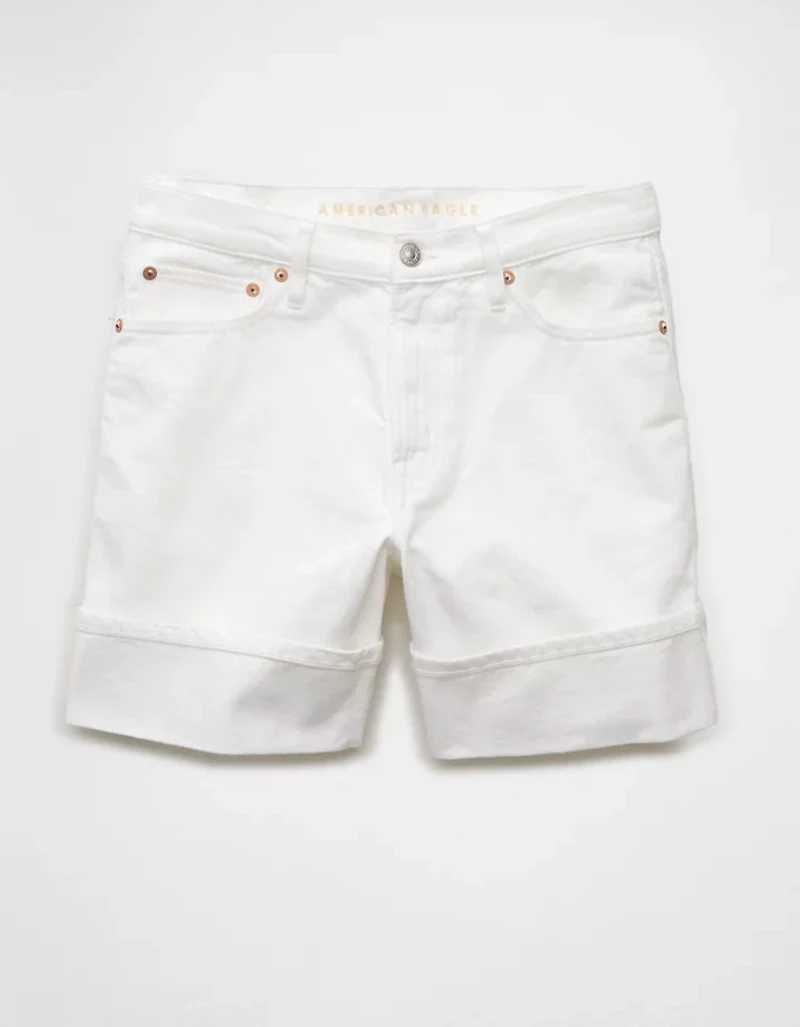 Short décontracté à taille très haute en denim extensible et rigide de 6 po AE