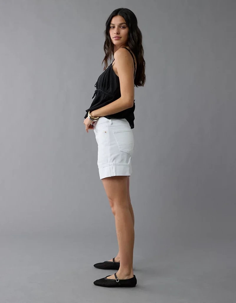 Short décontracté à taille très haute en denim extensible et rigide de 6 po AE