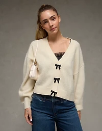 AE V-Neck Bow Cardigan