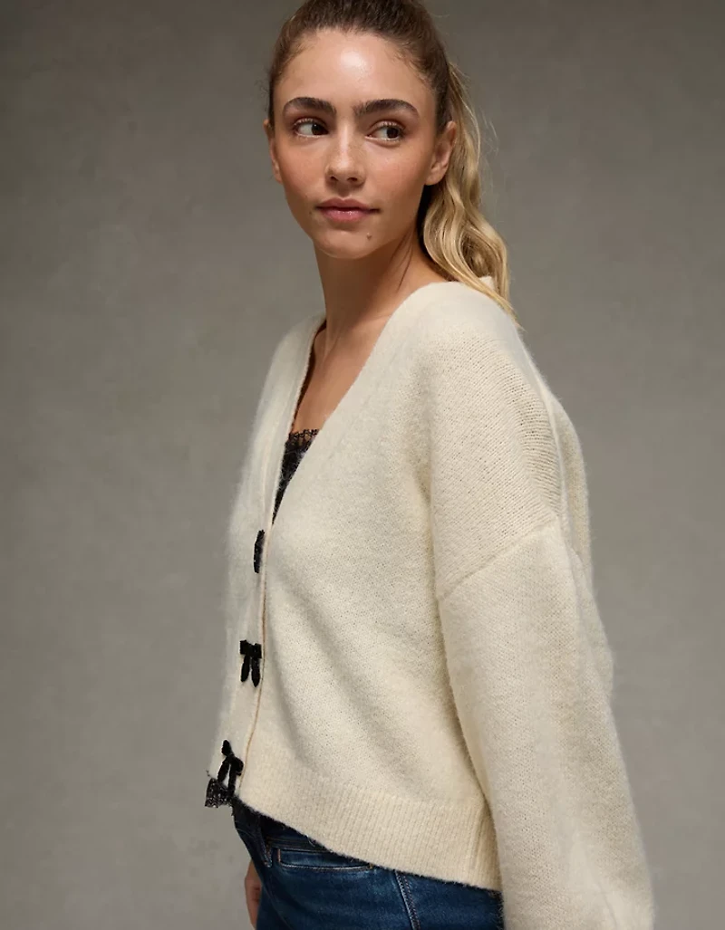 Cardigan à boucle encolure en V AE