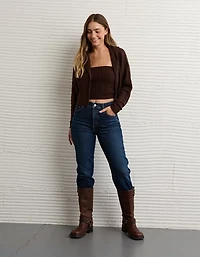 Chandail à capuchon court glissière si doux Whoa AE