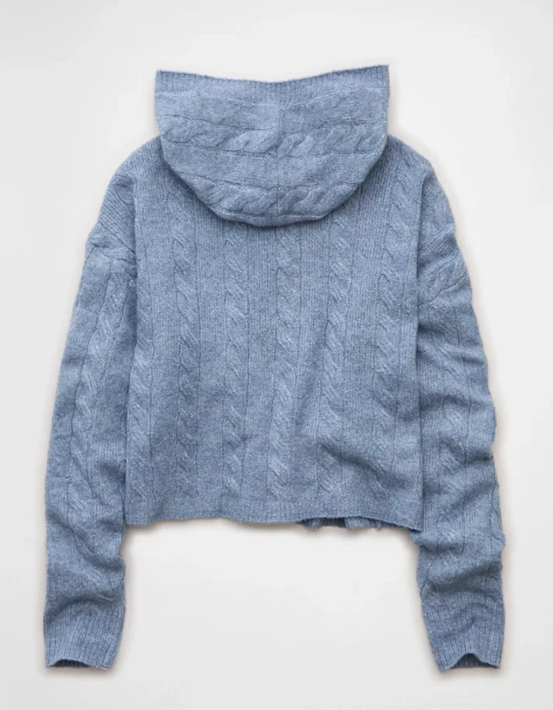 Chandail à capuchon court glissière si doux Whoa AE