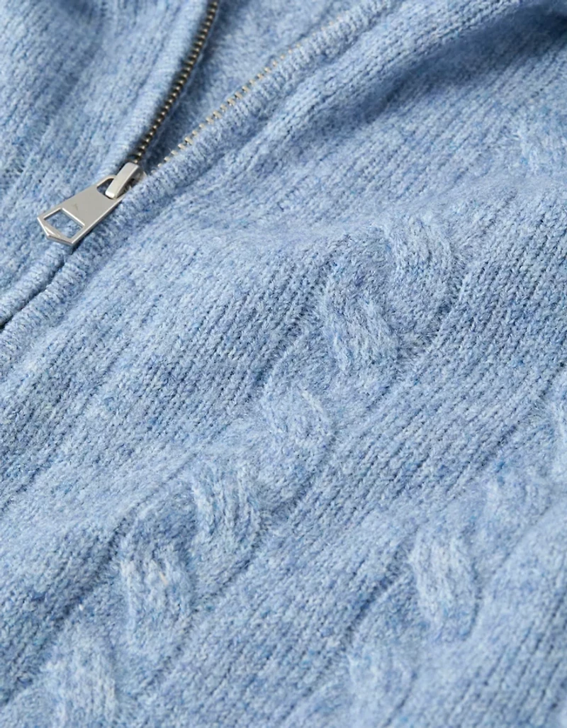 Chandail à capuchon court glissière si doux Whoa AE