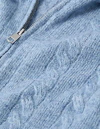 Chandail à capuchon court glissière si doux Whoa AE