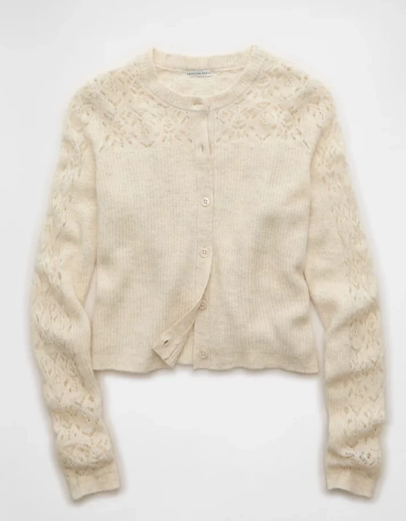 AE Knit Lace Cardigan
