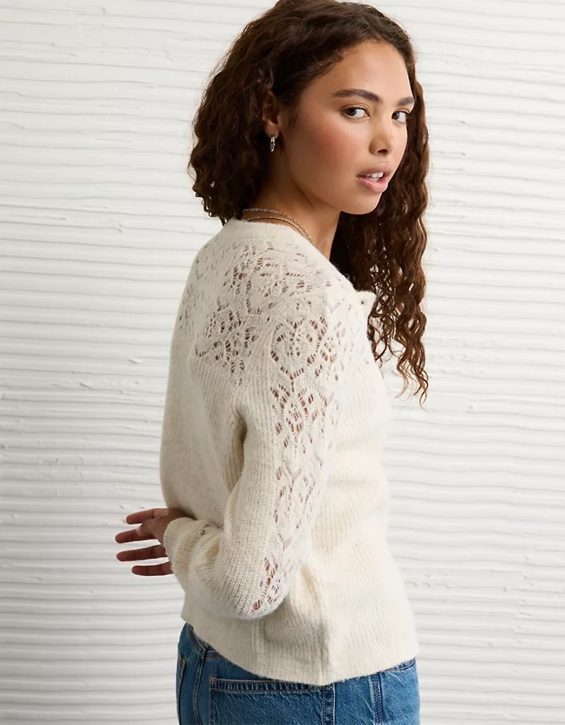 AE Knit Lace Cardigan