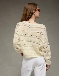 Cardigan à mailles ouvertes AE