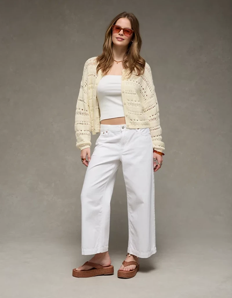 Cardigan à mailles ouvertes AE