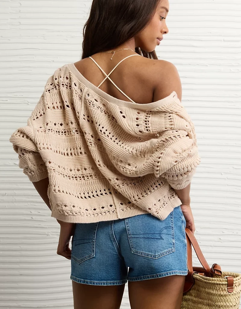 AE Open Stitch Cardigan