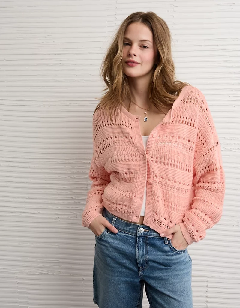 AE Open Stitch Cardigan