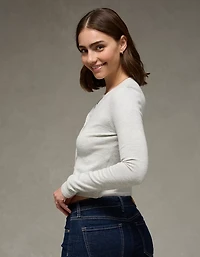 AE Classic Slim Button-Up Cardigan