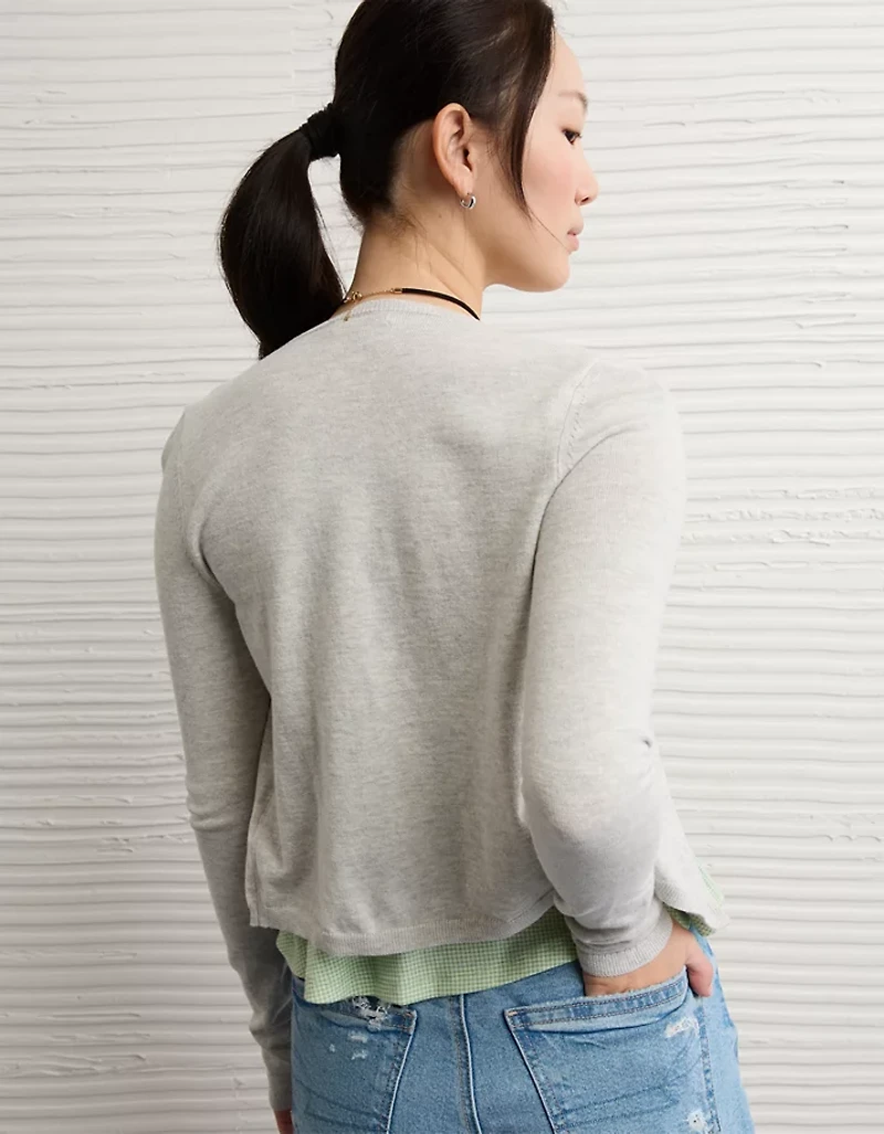 AE Classic Slim Button-Up Cardigan