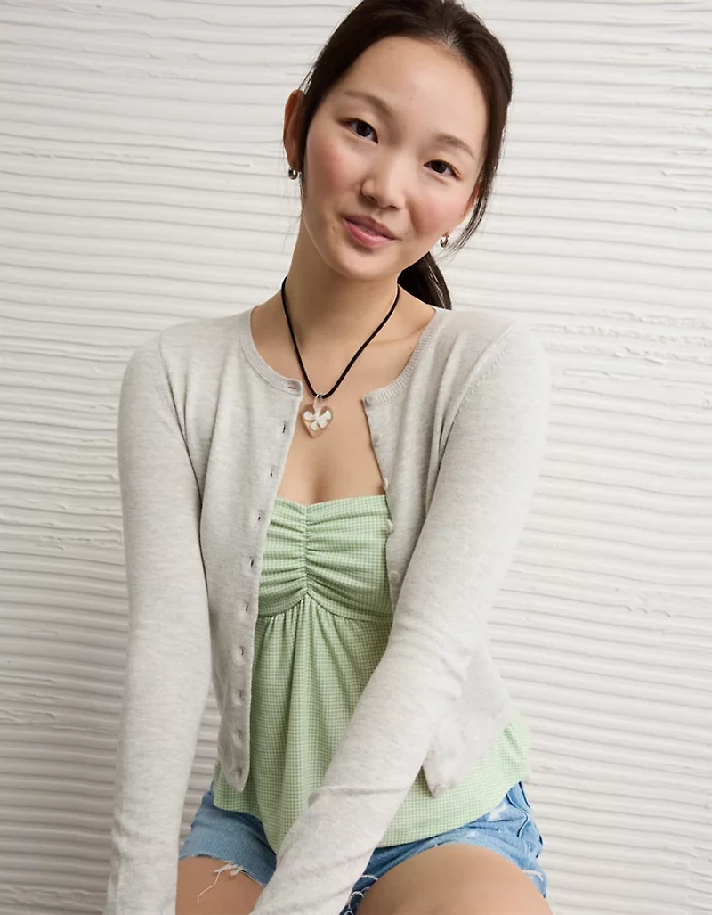 AE Classic Slim Button-Up Cardigan