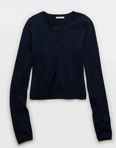 Cardigan boutonné à coupe ajustée classique AE