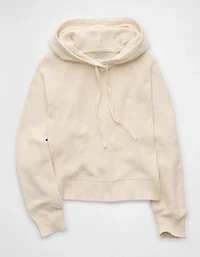 AE Cropped Cotton Hoodie