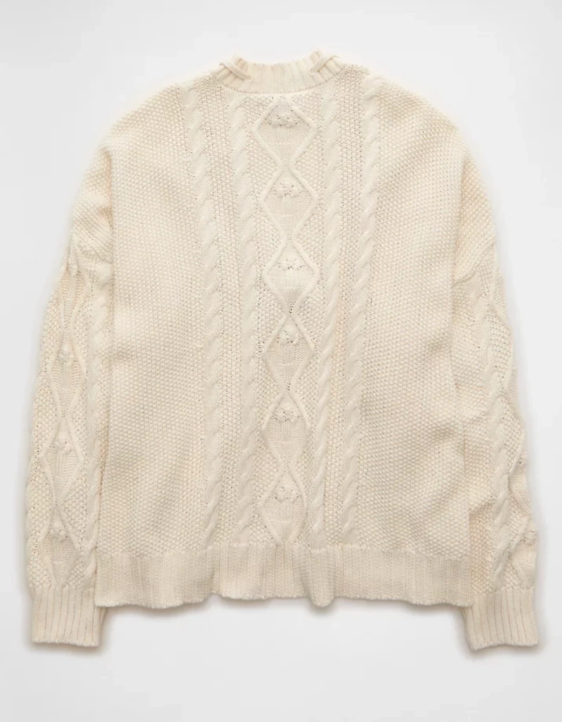 AE Open Front Cable Cardigan