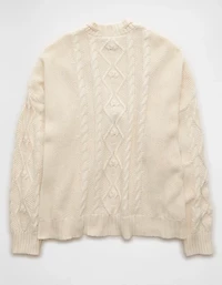 AE Open Front Cable Cardigan