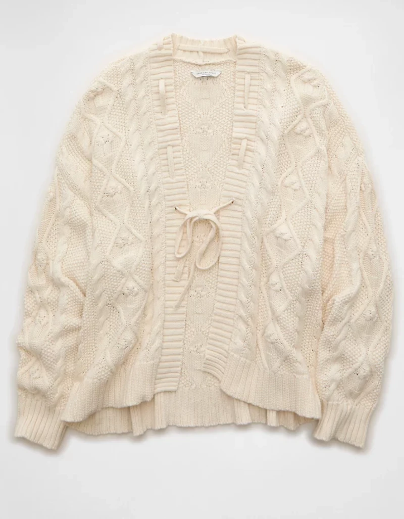 AE Open Front Cable Cardigan