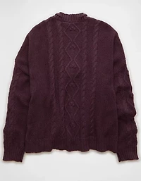 Cardigan torsadé ouvert sur le devant AE