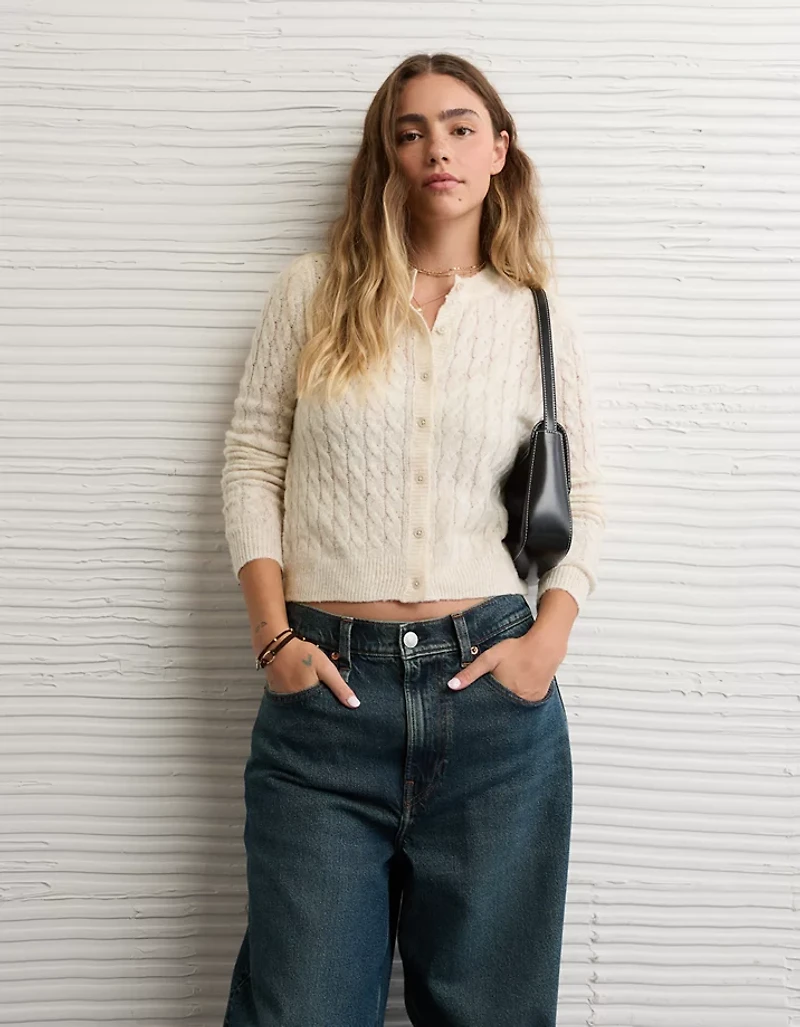 AE Whoa So Soft Button-Front Cardigan