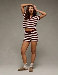 Polo court en tricot au crochet AE