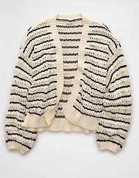 Cardigan au crochet à manches ballons AE