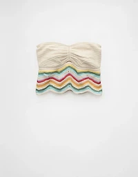 AE Pride Cropped Chevron Crochet Tube Top