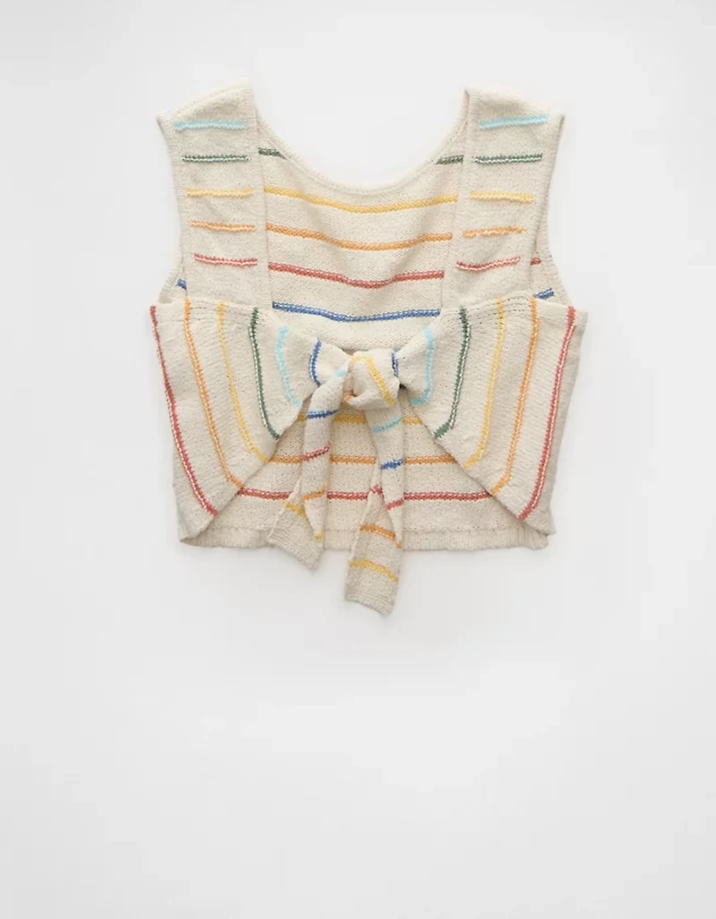 AE Pride Cropped Tie Back Sweater Tank Top