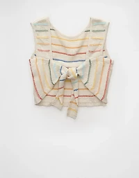 AE Pride Cropped Tie Back Sweater Tank Top
