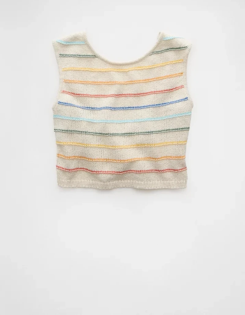 AE Pride Cropped Tie Back Sweater Tank Top