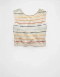 AE Pride Cropped Tie Back Sweater Tank Top