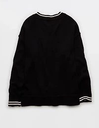AE Oversized V-Neck Halloween Graphic Sweater