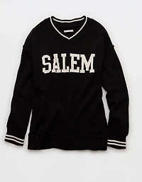 AE Oversized V-Neck Halloween Graphic Sweater