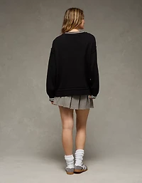 AE Oversized V-Neck Halloween Graphic Sweater