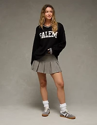 AE Oversized V-Neck Halloween Graphic Sweater