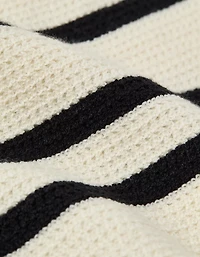 AE Cropped Striped Sweater Halter Top