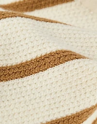 AE Cropped Striped Sweater Halter Top