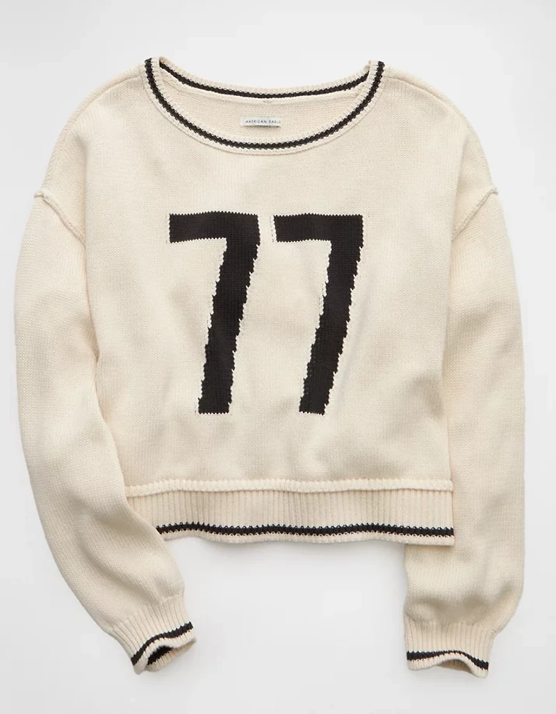 AE Boatneck Graphic Sweater