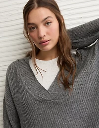 AE Whoa So Soft Oversized V-Neck Sweater
