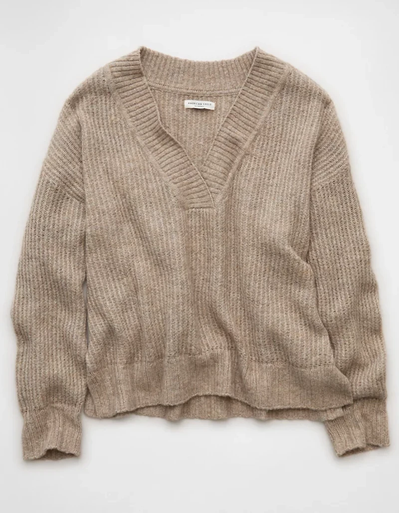 Chandail surdimensionné à encolure en V si doux Whoa AE