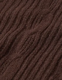 AE Whoa So Soft Notch Neck Cable Sweater