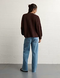 AE Whoa So Soft Notch Neck Cable Sweater