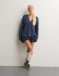 AE Whoa So Soft Notch Neck Cable Sweater