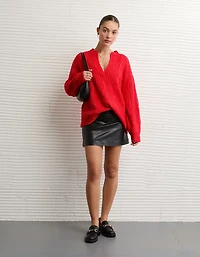 Chandail à col cranté torsadé Si doux Whoa AE