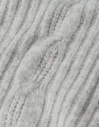 AE Whoa So Soft Notch Neck Cable Sweater